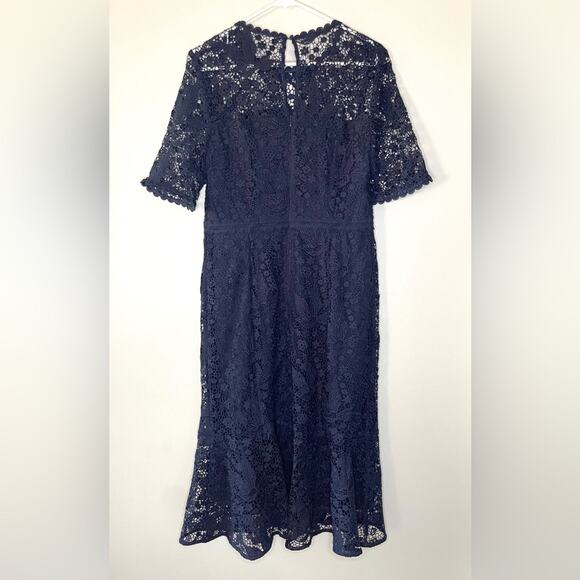 NWT New Boden Lace Midi Dress in Navy Size 8 - Picture 4 of 9